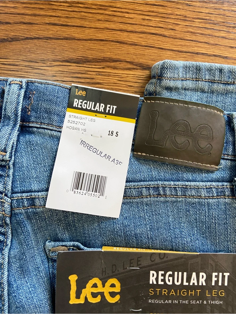 Lee‎ Boy’s Medium Wash Regular Fit Jeans- Size 18 Slim, NWT, Adjustable Waist